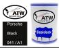 Preview: Porsche, Black, 041 / A1: 500ml Lackdose, von ATW Autoteile West.